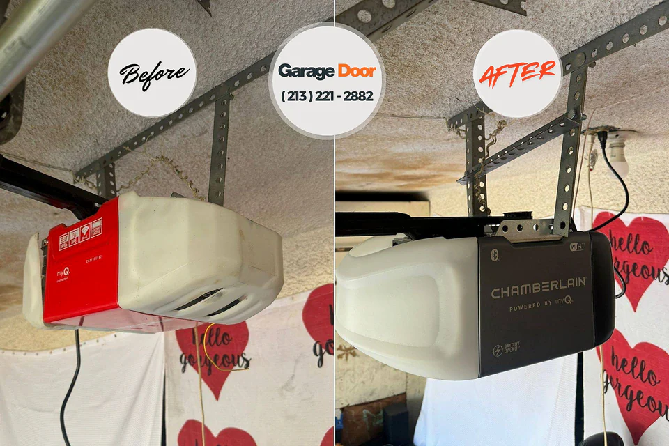 Before and after: Garage Door Service Fairlawn, OH